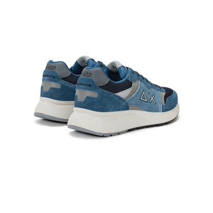 Sneaker Sun Daddy in suede e nylon avio scuro