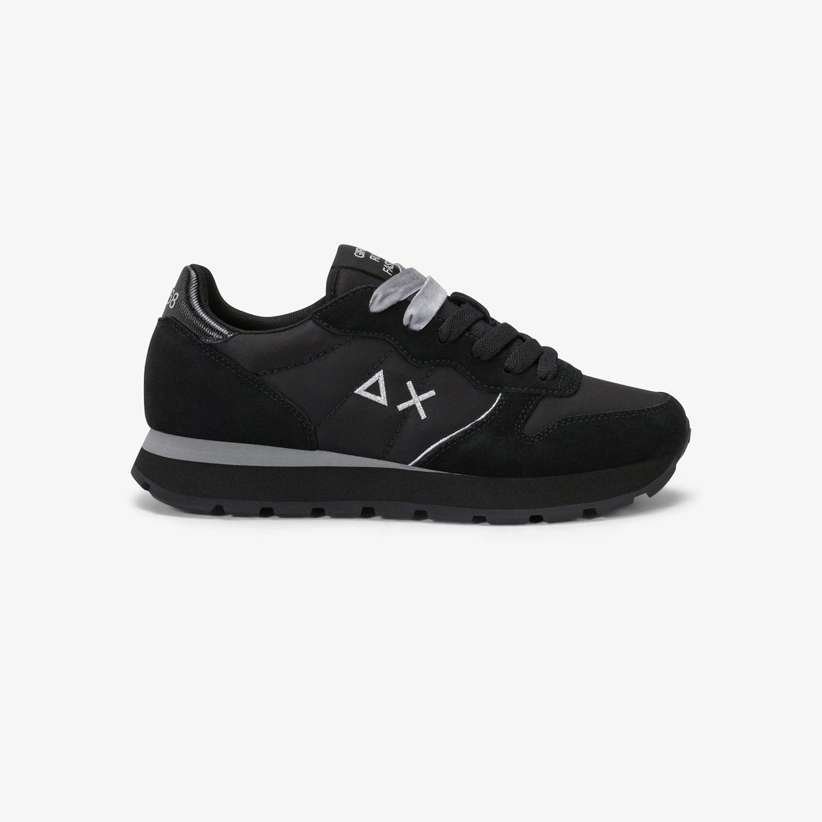 Sneaker Ally Gold Silver in suede e nylon nero/grigio medio