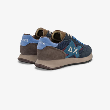 Sneaker Jaki Winter in suede e nylon navy blue