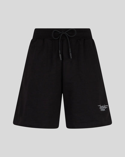 BLACK SHORTS WITH GOTIC LOGO