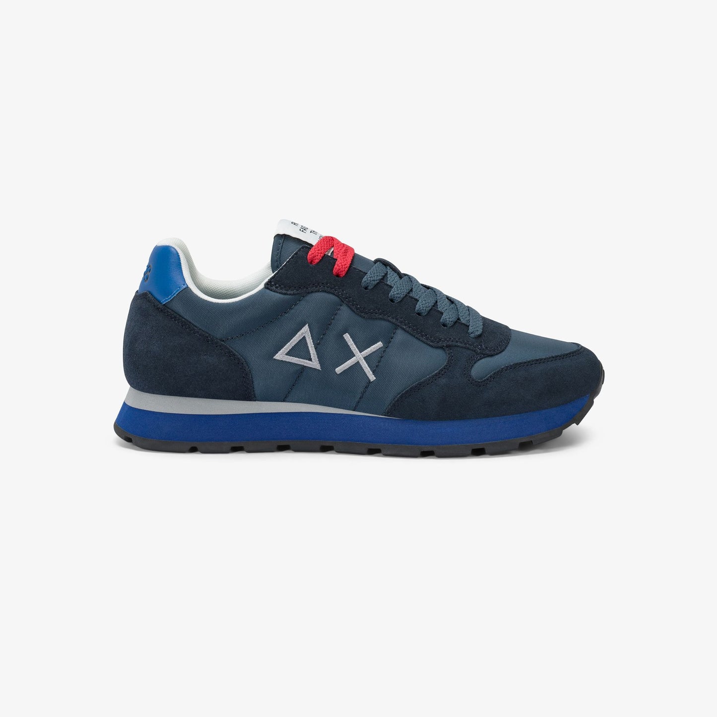 Sneaker Tom in nylon e suede blu navy/blu avio scuro