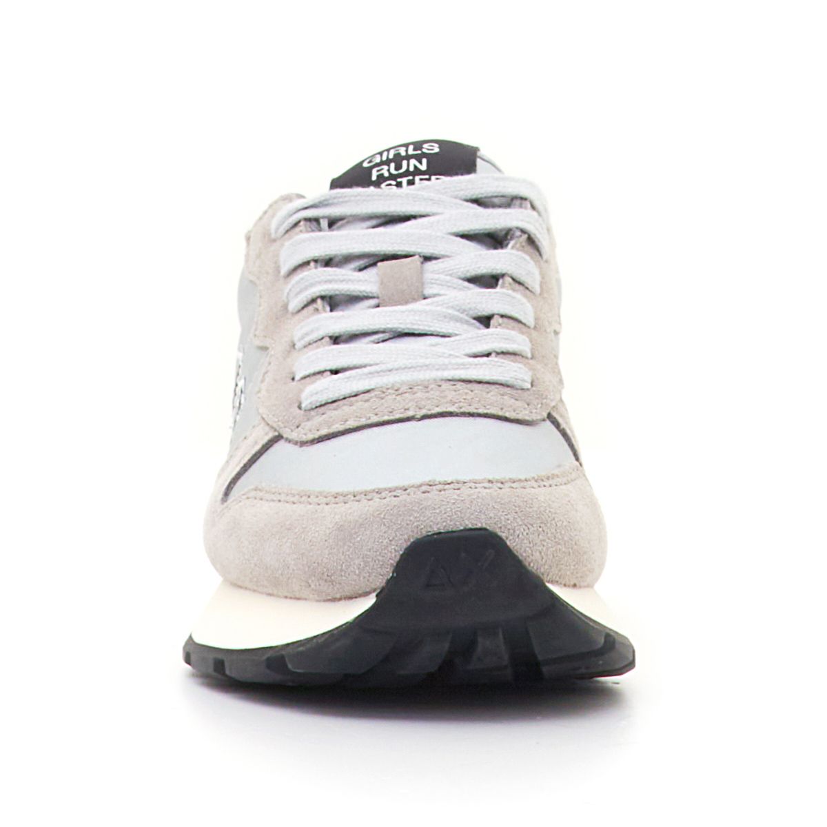 Sneaker Ally Bright in nylon e suede argento