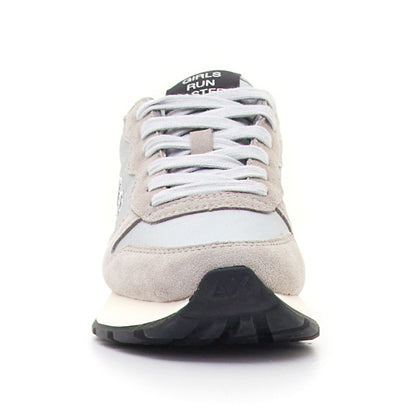 Sneaker Ally Bright in nylon e suede argento