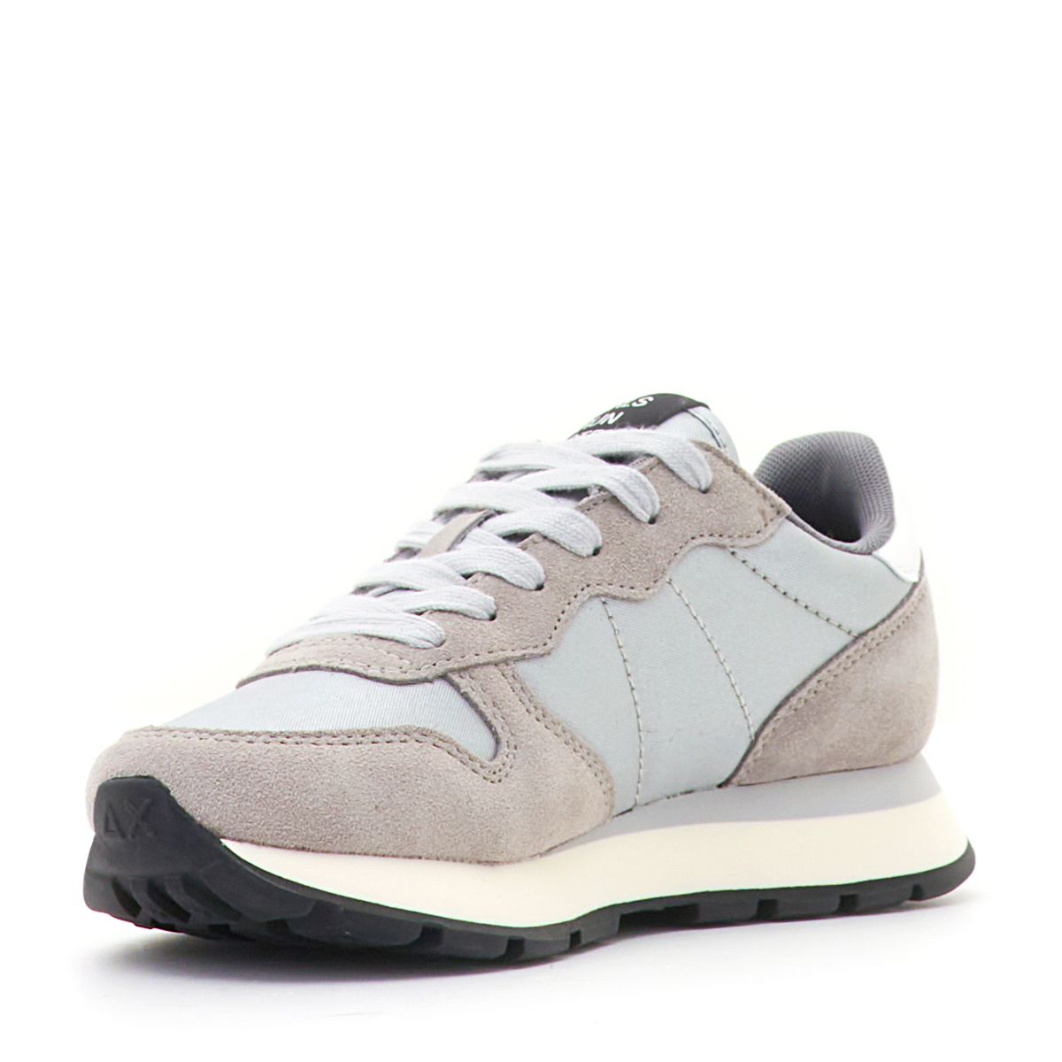 Sneaker Ally Bright in nylon e suede argento