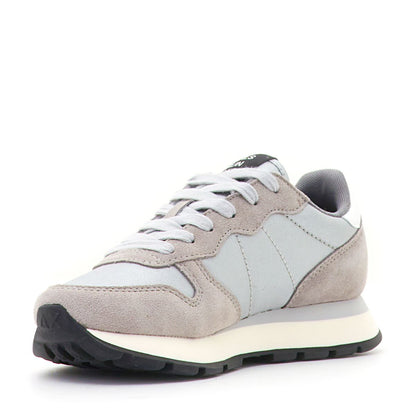 Sneaker Ally Bright in nylon e suede argento