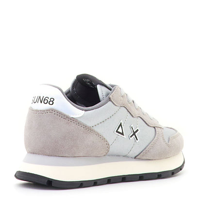 Sneaker Ally Bright in nylon e suede argento