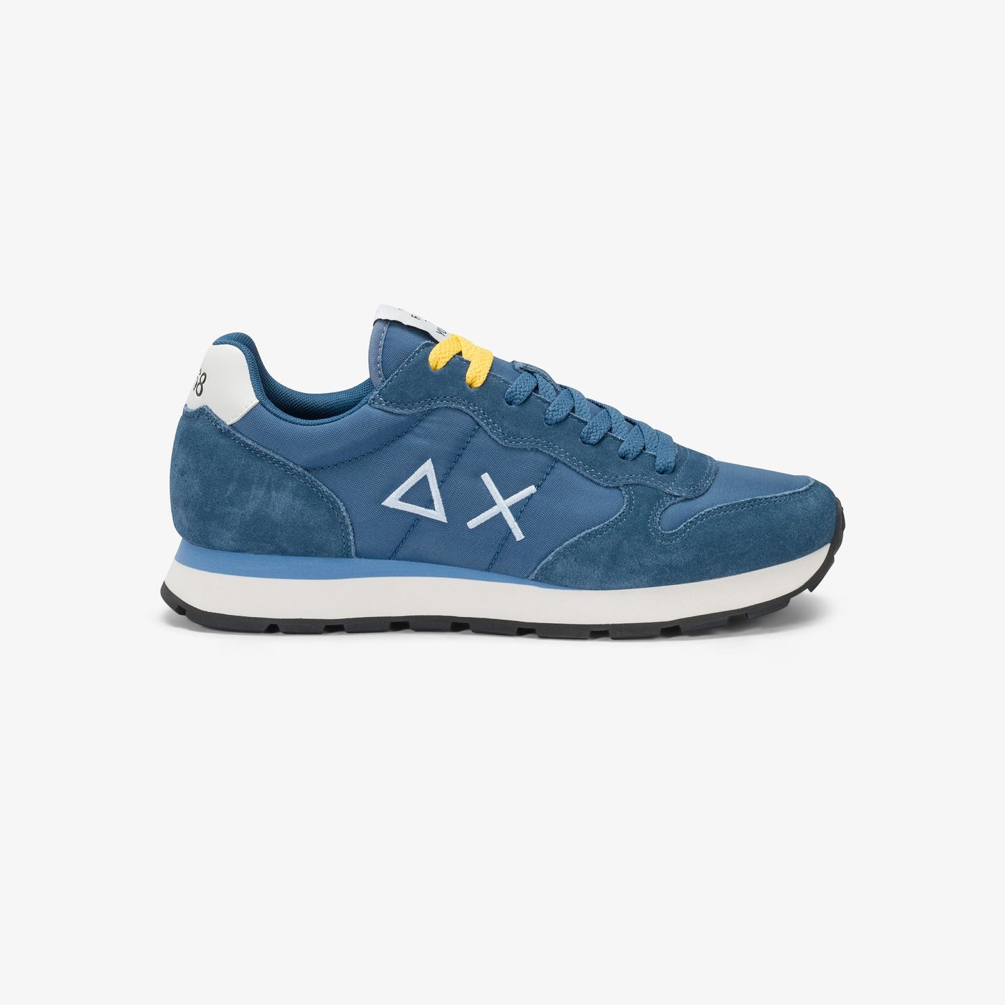 Sneaker Tom in nylon e suede blu avio scuro