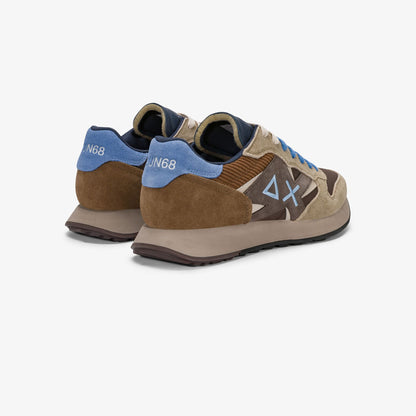Sneaker Jaki Winter in suede e nylon marrone volpe
