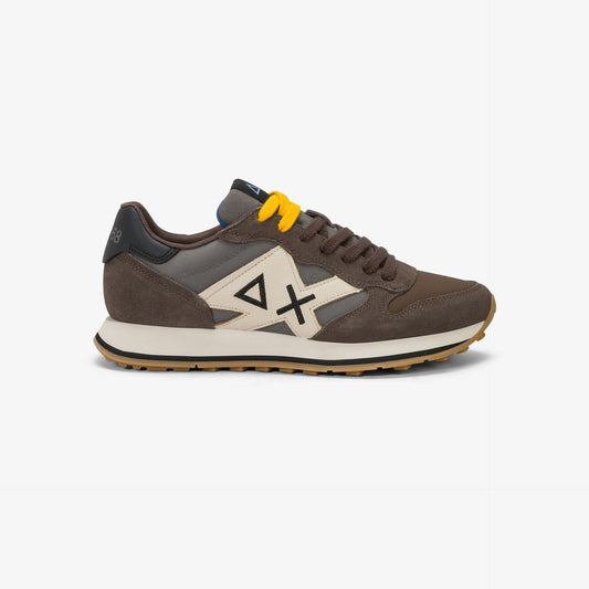 Sneaker Jaki 2.0 Bicolor in suede e nylon marrone