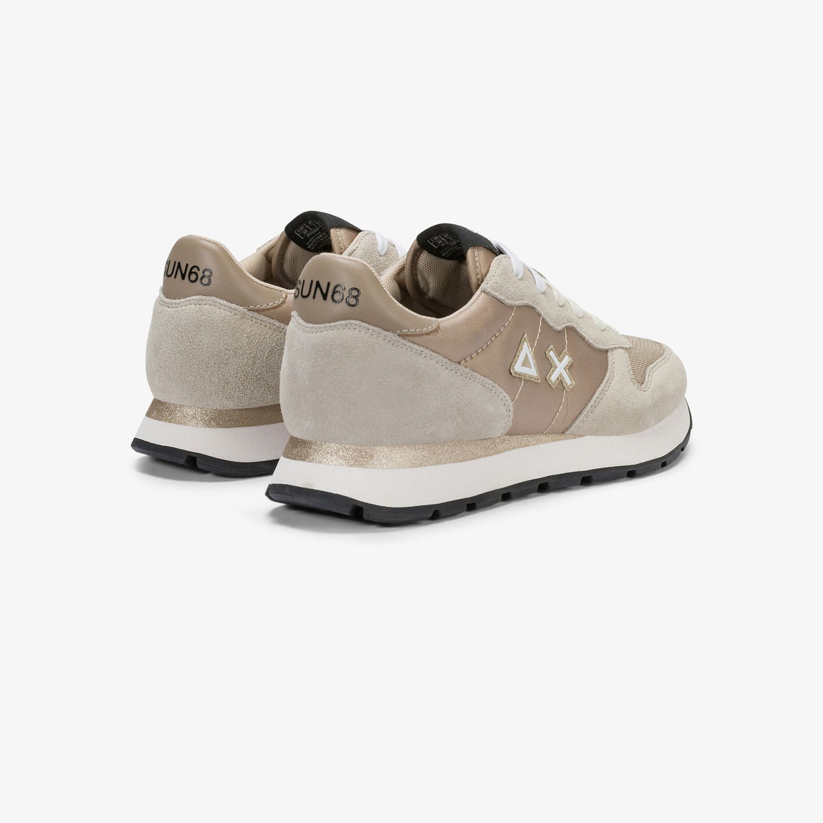 Sneaker New Bright in nylon e suede oro