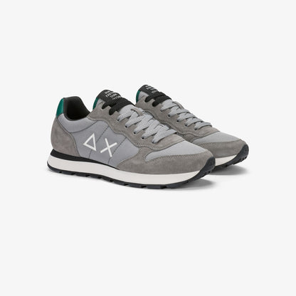 Sneaker Tom in nylon e suede grigio medio