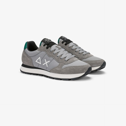 Sneaker Tom in nylon e suede grigio medio