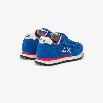 Sneaker Boy's Tom Solid in nylon e suede blu royal
