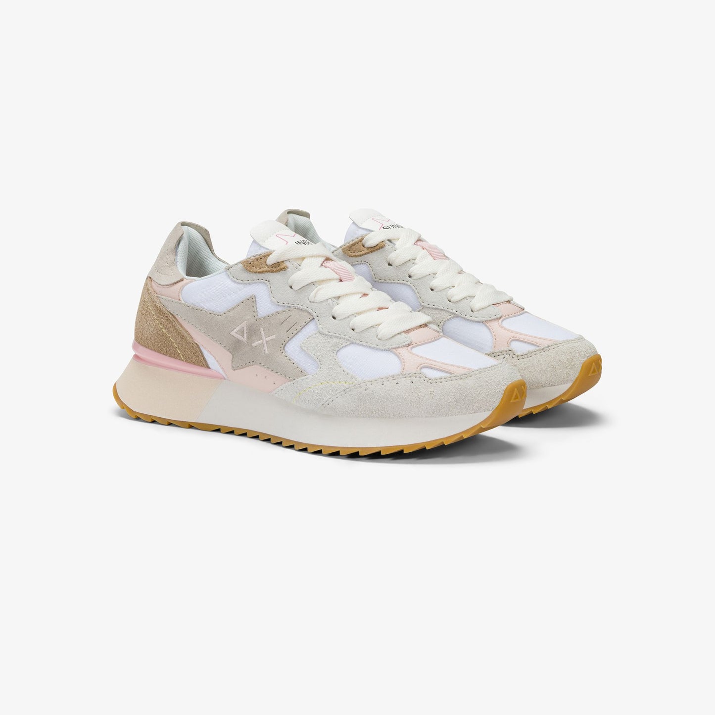 Sneaker Stargirl Multicolor in suede e nylon bianco