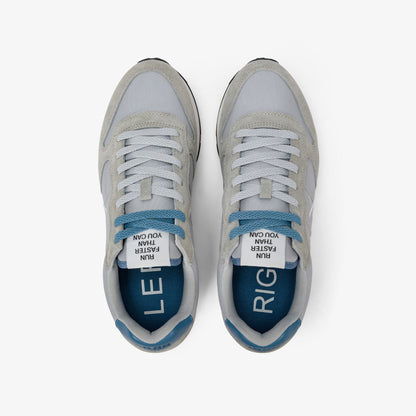 Sneaker Tom in nylon e suede grigio chiaro