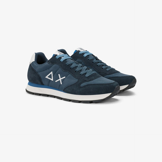 Sneaker Tom in nylon e suede blu navy