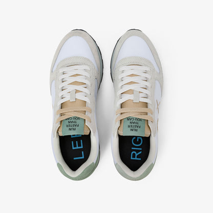 Sneaker Tom Multicolor in nylon e suede bianco