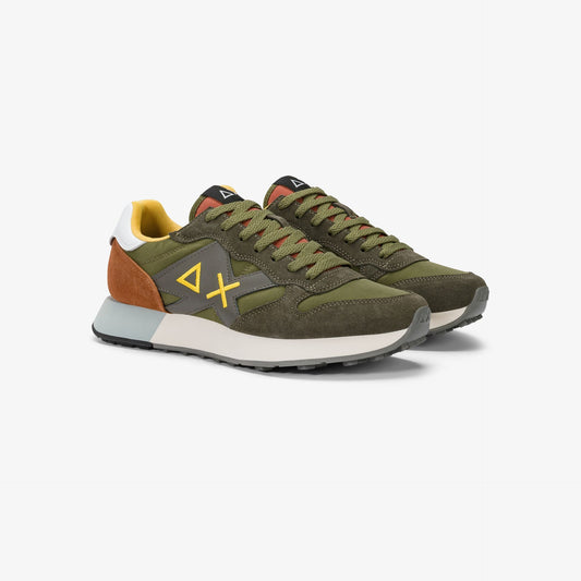 Sneaker Jaki 2.0 Solid in nylon e suede verde militare