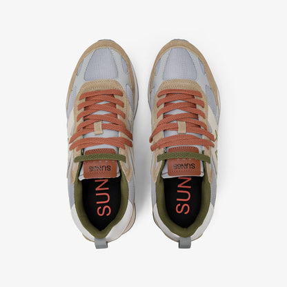 Sneaker Jaki Outdoor in nylon e suede beige