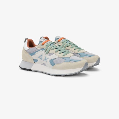 Sneaker Jaki Outdoor in nylon e suede bianco panna
