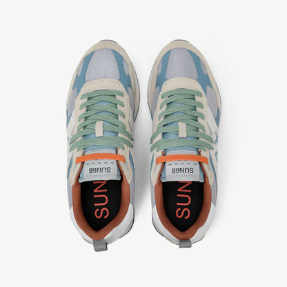 Sneaker Jaki Outdoor in nylon e suede bianco panna