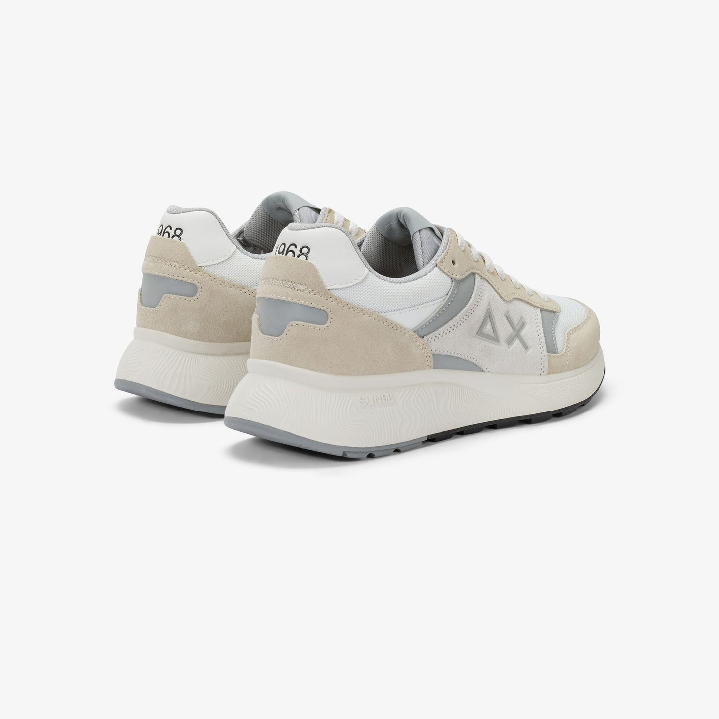 Sneaker Sun Daddy in suede e nylon bianco