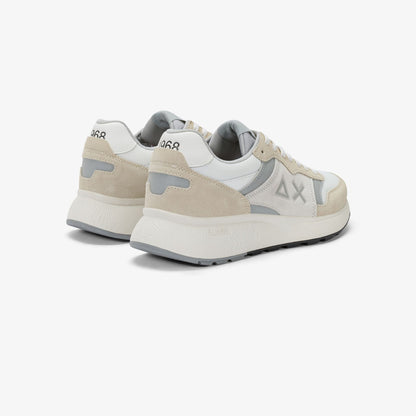 Sneaker Sun Daddy in suede e nylon bianco