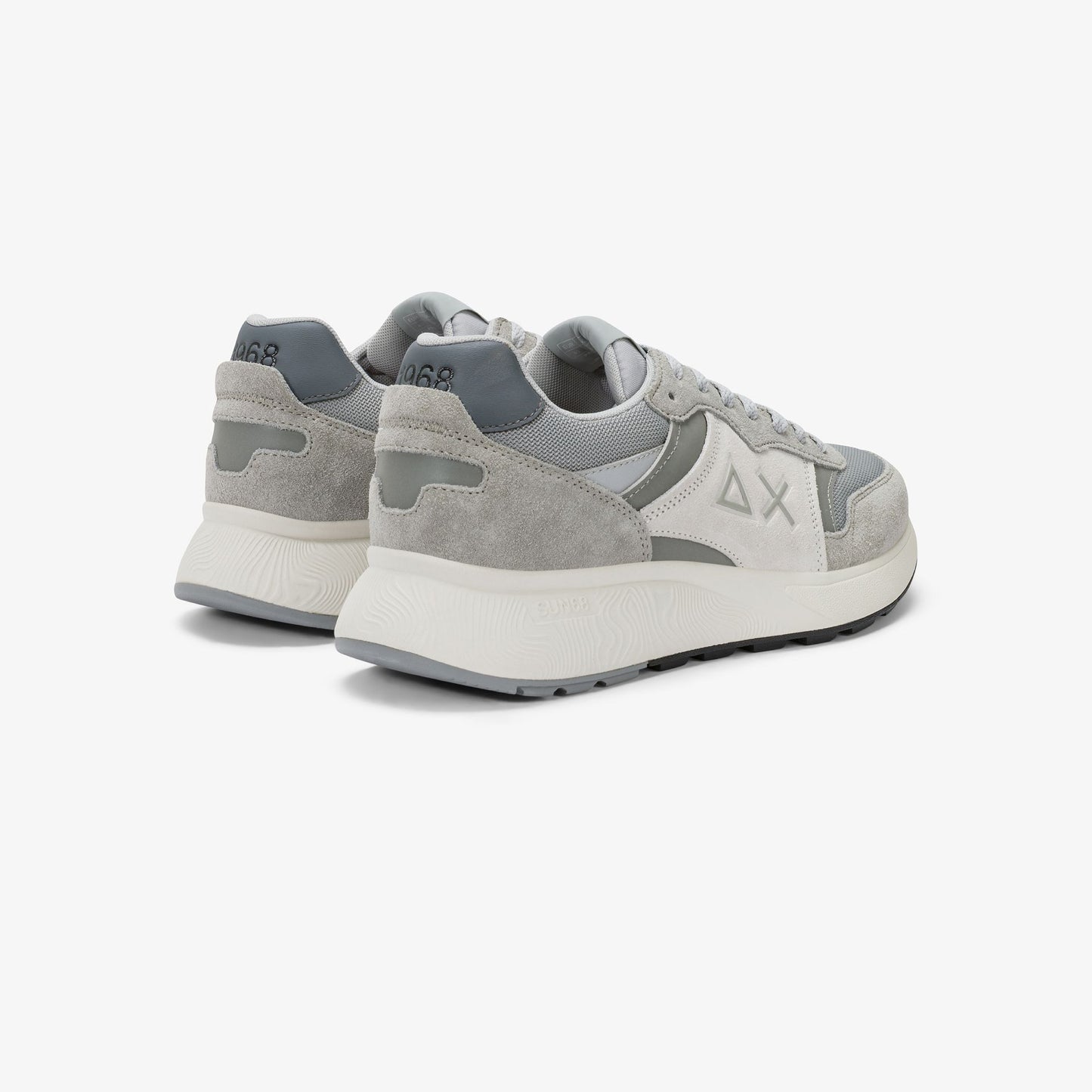 Sneaker Sun Daddy in suede e nylon grigio chiaro