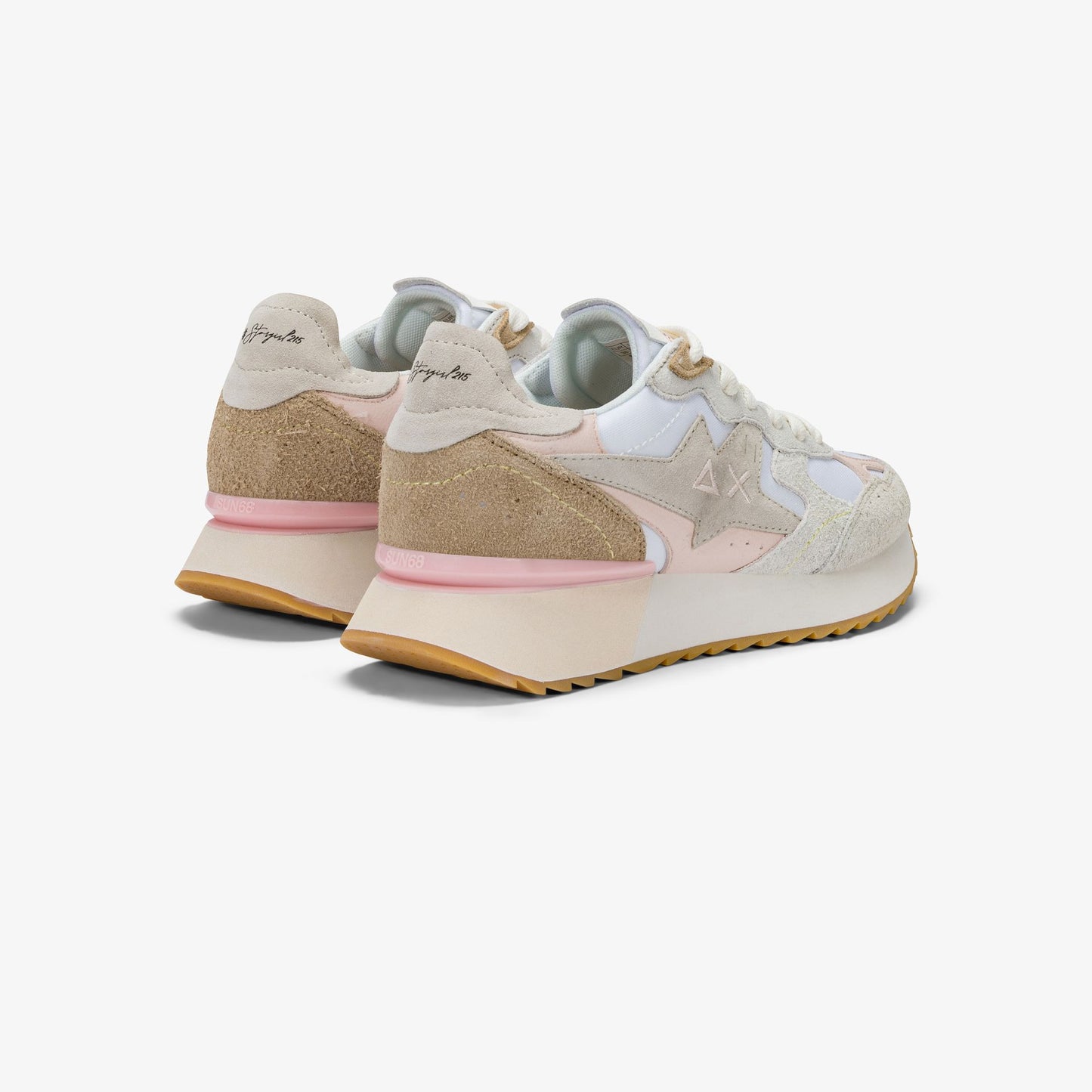 Sneaker Stargirl Multicolor in suede e nylon bianco