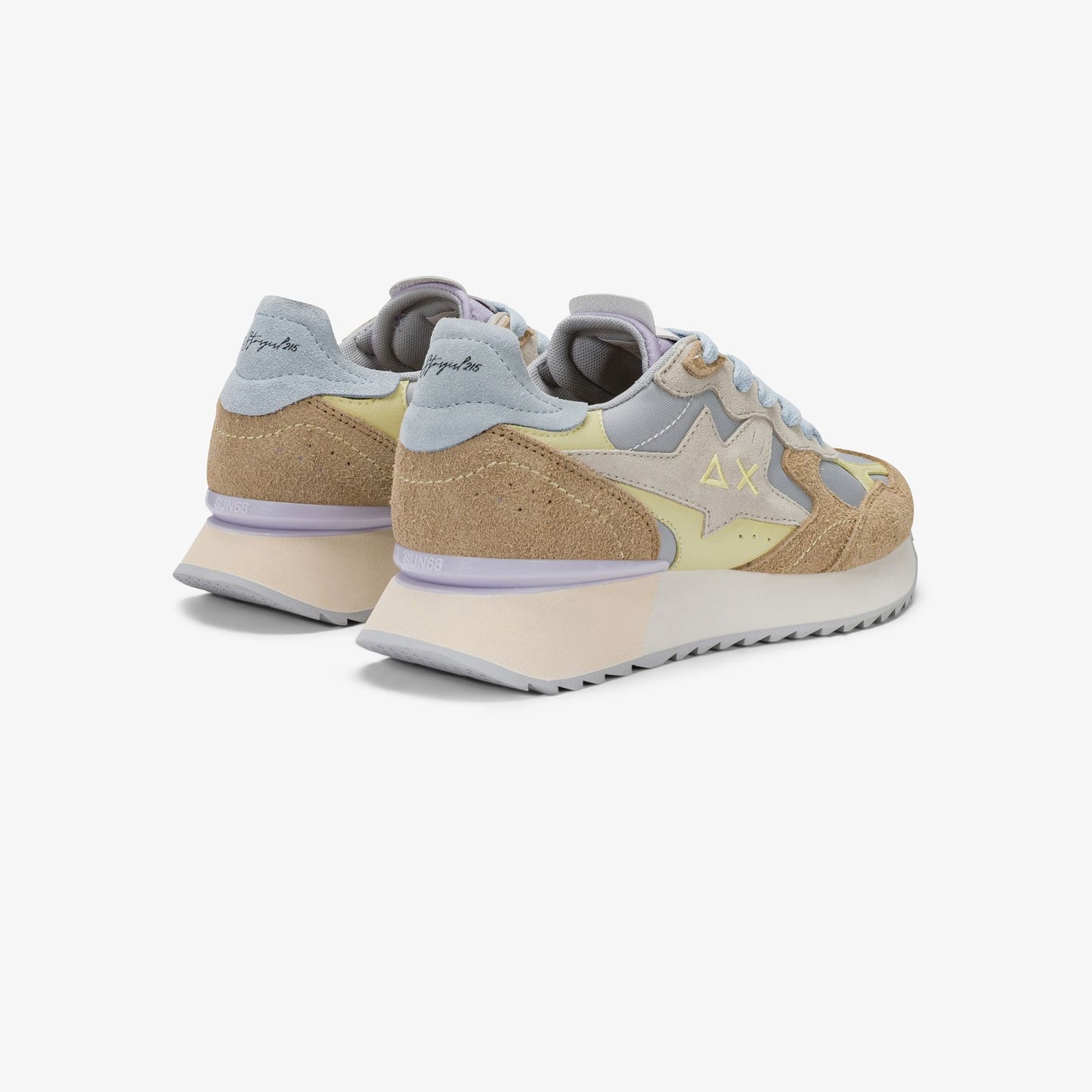 Sneaker Stargirl Multicolor in suede e nylon grigio chiaro