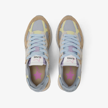 Sneaker Stargirl Multicolor in suede e nylon grigio chiaro