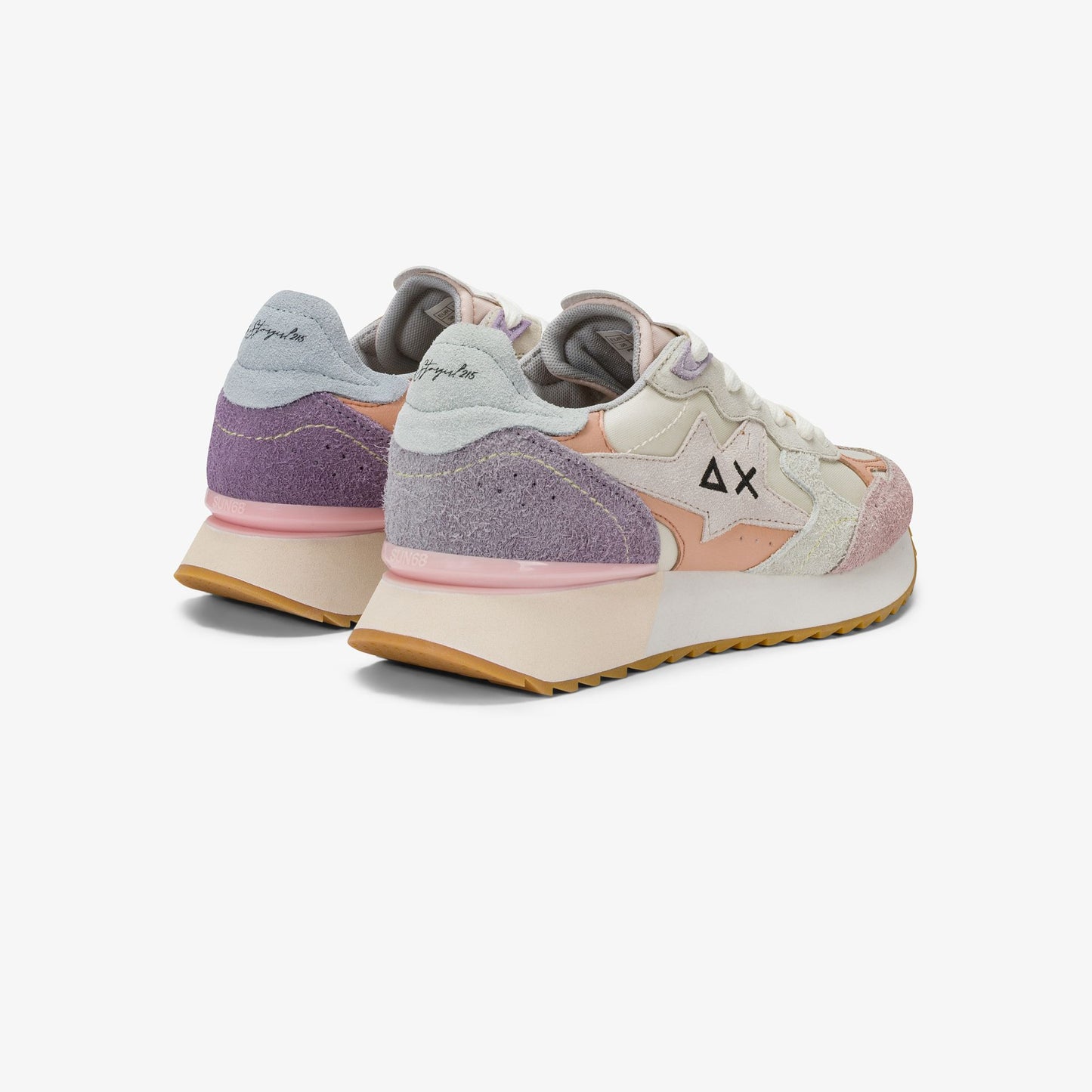 Sneaker Stargirl Multicolor in suede e nylon bianco panna