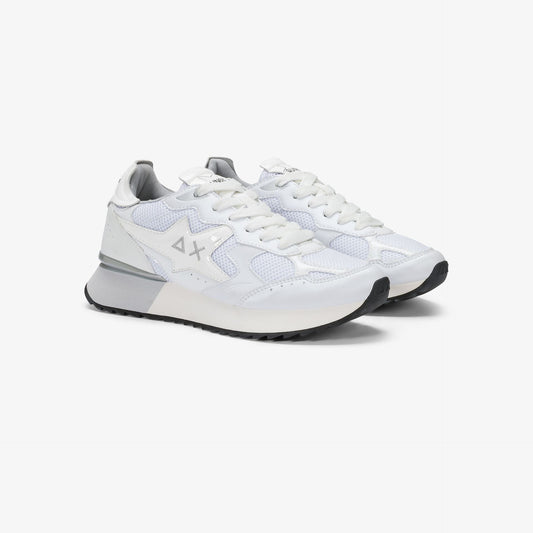Sneaker Stargirl Silver in mesh bianco