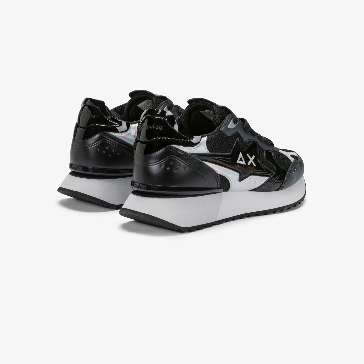 Sneaker Stargirl Silver in mesh nero