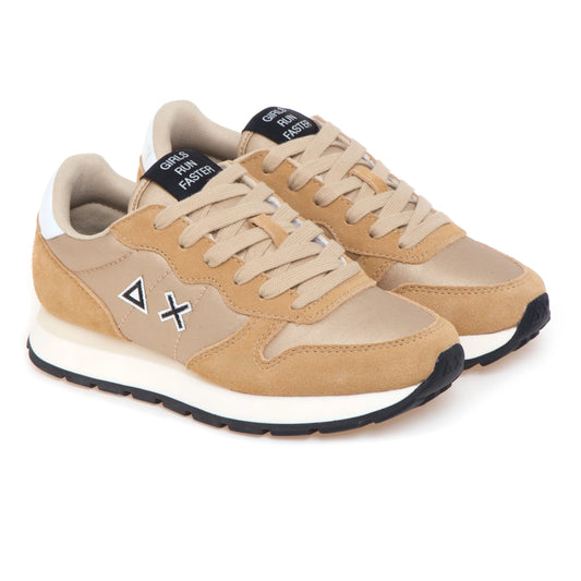 Sneaker Ally Bright in nylon e suede oro