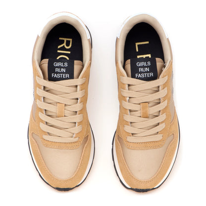 Sneaker Ally Bright in nylon e suede oro