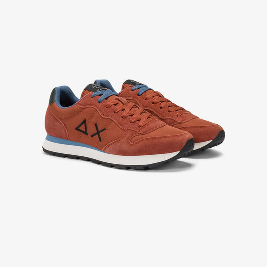Sneaker Tom in nylon e suede rust