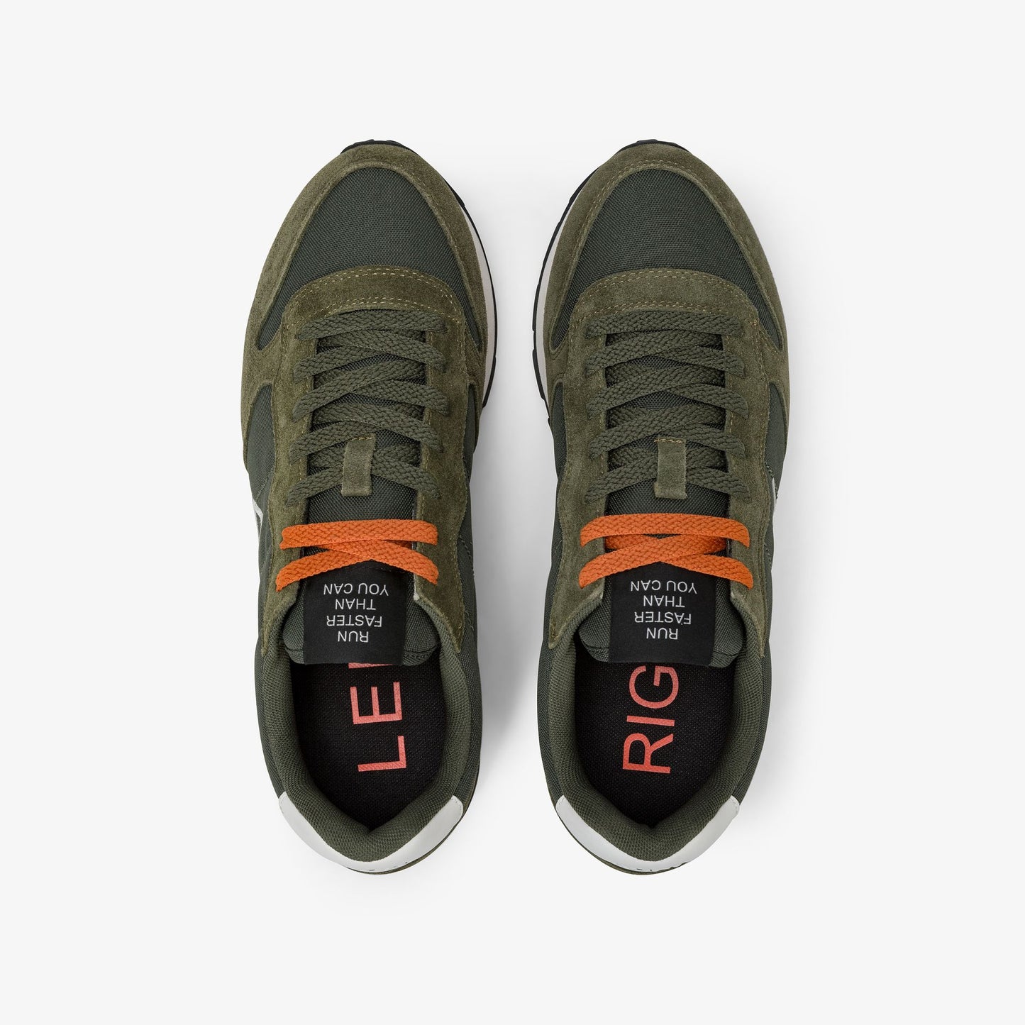 Sneaker Tom in nylon e suede verde scuro