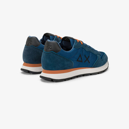 Sneaker Tom in nylon e suede petrolio