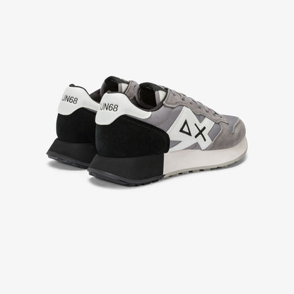 Sneaker Jaki Solid in nylon e suede grigio medio