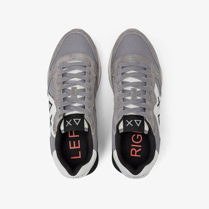 Sneaker Jaki Solid in nylon e suede grigio medio