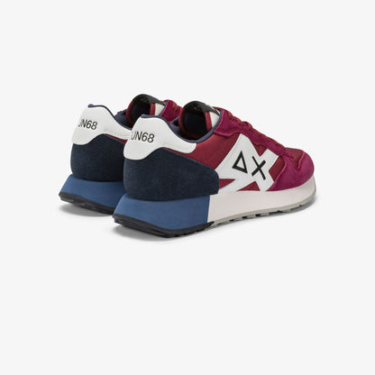 Sneaker Jaki Solid in nylon e suede bordeaux