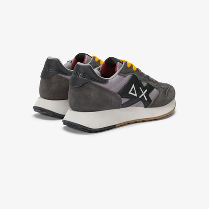 Sneaker Jaki Bicolor in nylon e suede grigio scuro