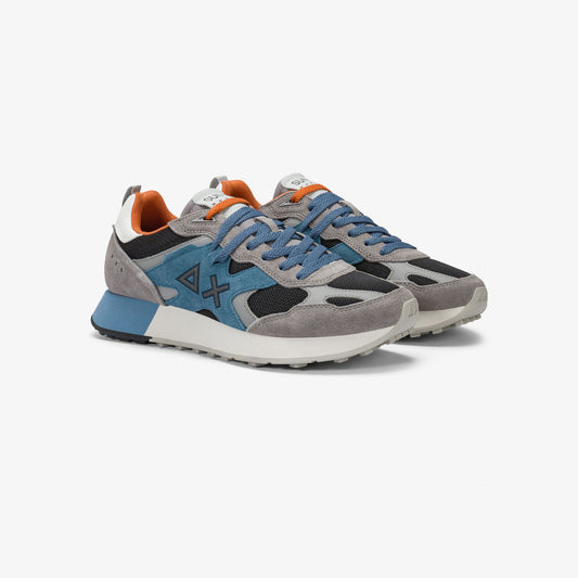 Sneaker Jaki Outdoor in mesh e suede grigio medio