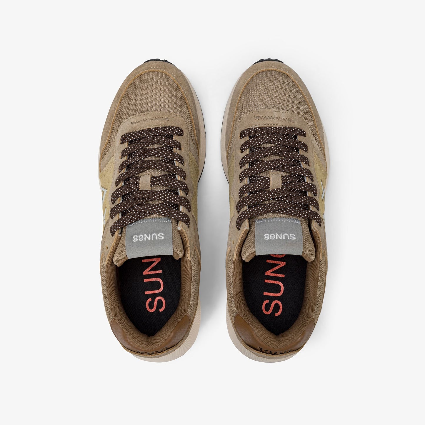 Sneaker Sun Daddy in nylon e suede beige scuro