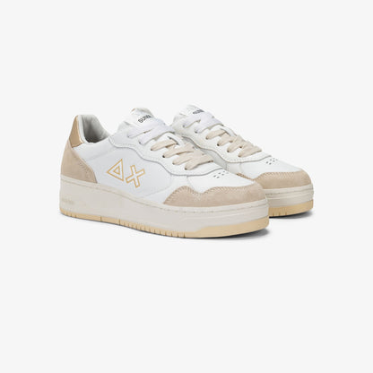 Sneaker Basket Love Lady in pelle oro