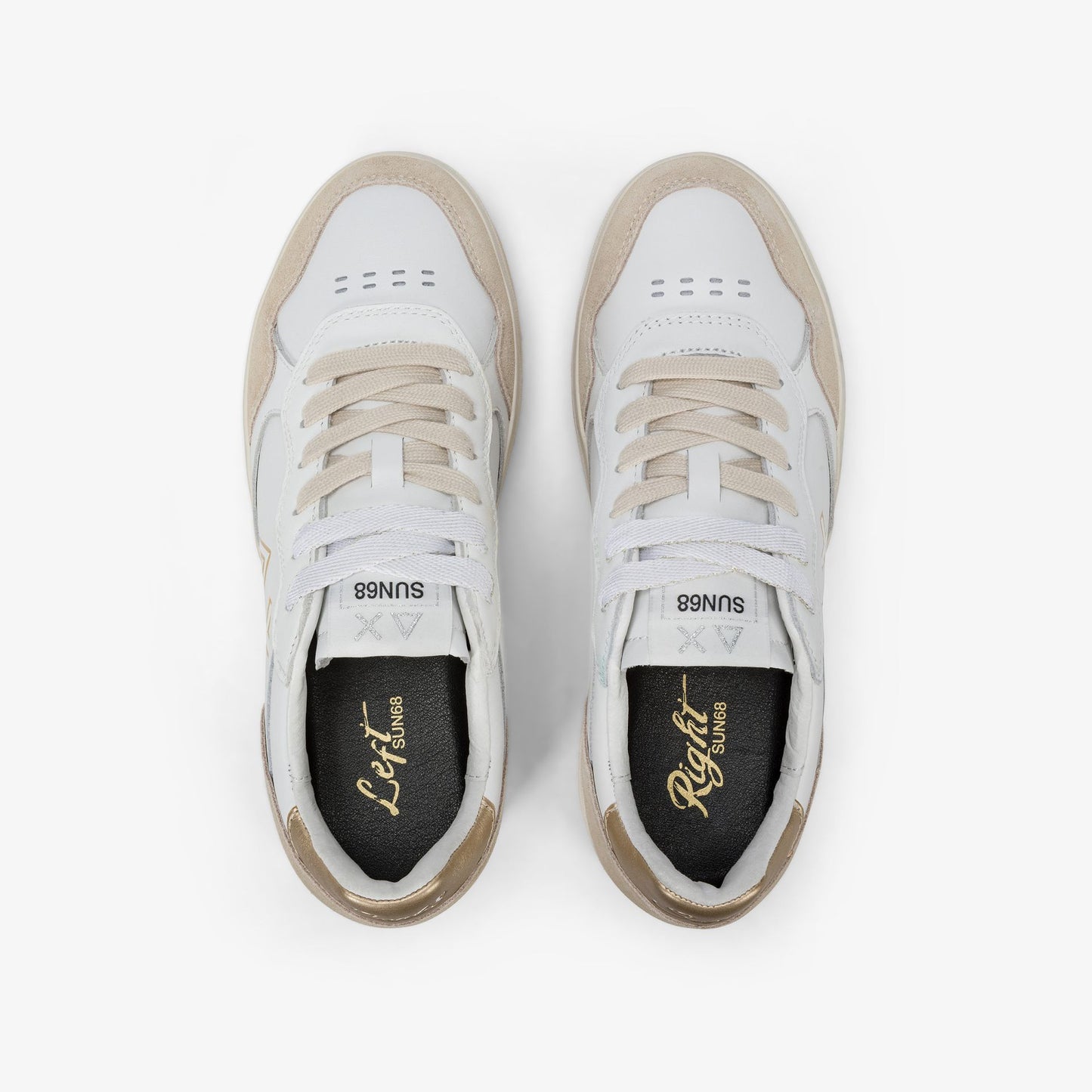 Sneaker Basket Love Lady in pelle oro