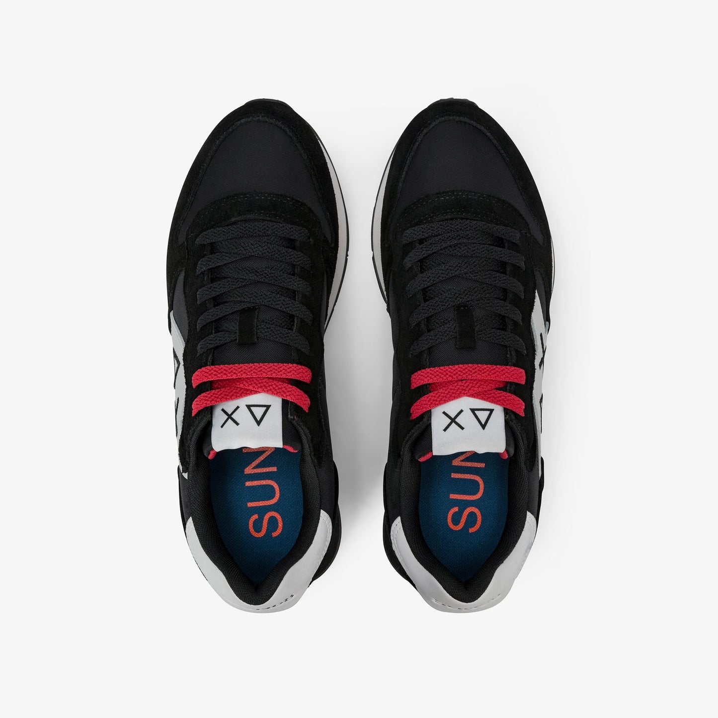 Sneaker Jaki Bicolor in nylon e suede nero