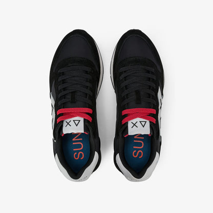 Sneaker Jaki Bicolor in nylon e suede nero