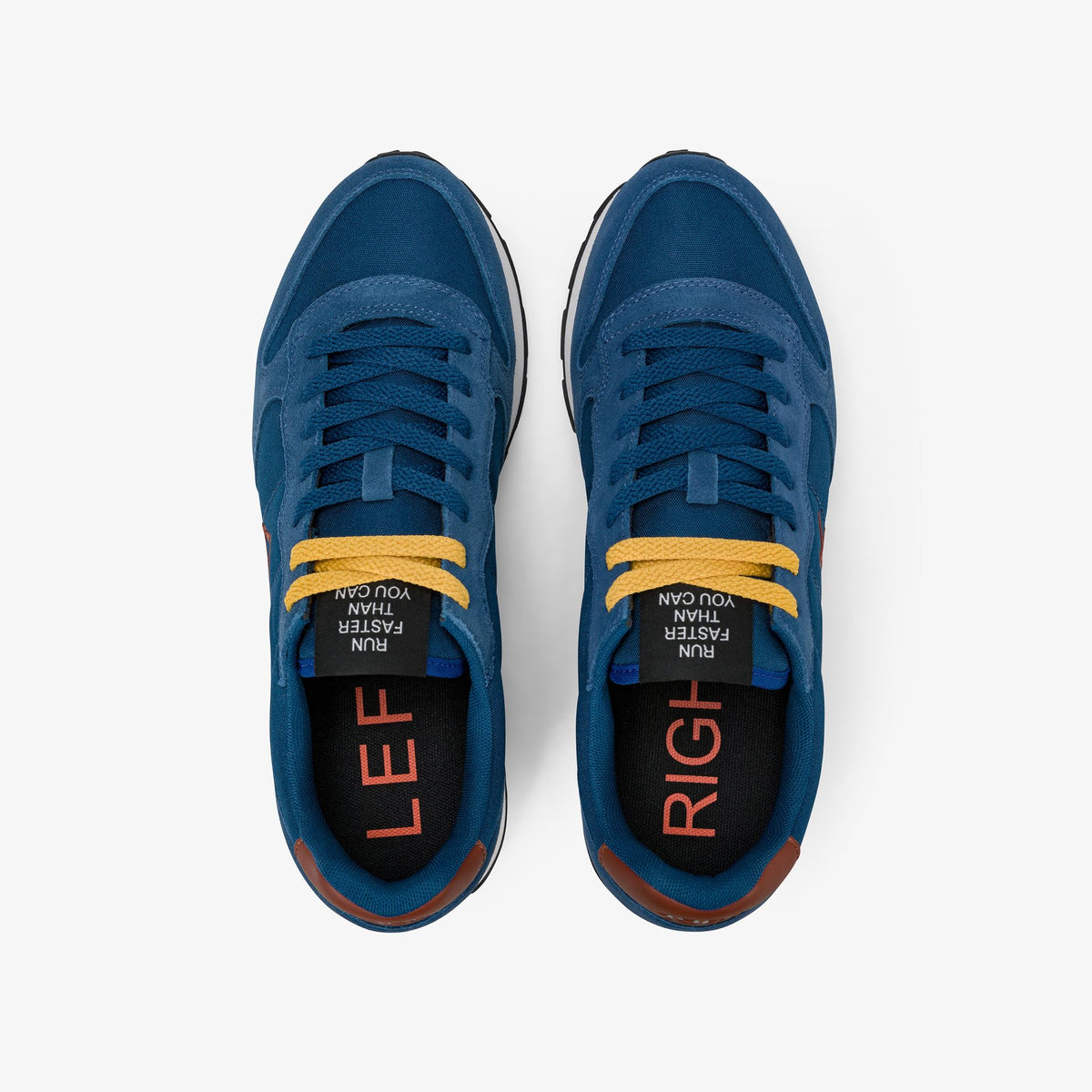Sneaker Tom in nylon e suede blu petrolio